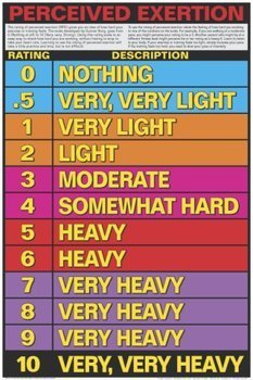Perceived Exertion 24" X 36" Laminated Chart Reviews