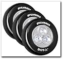 Sylvania - Dot-It Self-Adhesive Bright White LED Light, Black, 3-PACK (33793-3)
