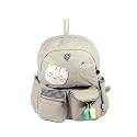 [Cat & Fish] 100% Cotton Fabric Art School Backpack / Outdoor Backpack