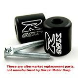 SUZUKI GSXR 600 750 1000 1100 ENGRAVED BLACK BAR ENDS