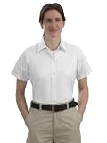 Ladies Short Sleeve Pocketless Snap Shirt