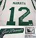 Joe Namath Autographed/Hand Signed New York Jets Mitchell & Ness Authentic 1969 SB White Jersey