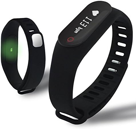 Fitness Tracker,Mynike Smart Bracelet Heart Rate Monitor Smartband Tracking Sleep Monitor Smart Wristband Pedometer Bracelet For Iphone Samsung HTC Sony Nokia Andriod Smart Phones (Black)