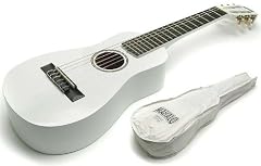 White Childrens Acoustic Ukulele Guitar: 1/2 size Acoustic Guitar / Nylon String