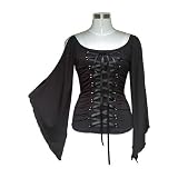 Black Stretchy Sexy Lace Up Corset Jersey Top