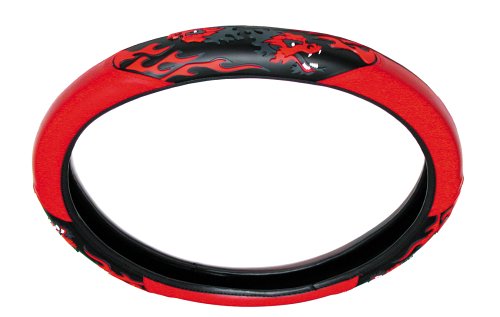 Red Fire Dragon Steering Wheel Cover