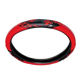 Red Fire Dragon Steering Wheel Cover