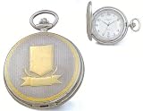 Charles - hubert, Pocket Watch - 14k Gold - plated Two - tone Black Arabic Numerals White Dial Pocket Watch - B000AYJPU2