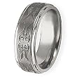 Tungsten Carbide Ring with Tribal Design (8.0 mm) - Sizes 7-13