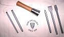 HARD STONE HAND CARVING SET WITH ROUND HAMMER