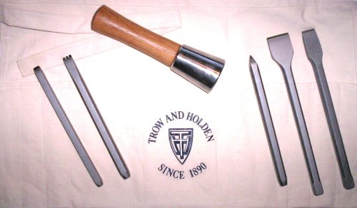 HARD STONE HAND CARVING SET WITH ROUND HAMMER