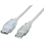ELECOM �X�P���g��USB�����P�[�u�� USB(A)�I�X-USB(A)���X 1.0m �N���A USB-EACR