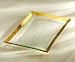 Roman Antique martini tray Handmade glass 14 1/2 x 10 martini tray produced in the U.S.A. Durable, chip-resistant and dishwasher safe. Banded with genuine platinum.
