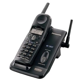 Panasonic KX-TC1484B 900 MHz Analog Cordless Phone with Caller ID (Black)