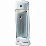 Cool Touch Ceramic Oscillating Tower Heater,12x8x22,WE - 9.29w x 9.45d x 22.68h, Light Gray/Chrome(sold individuall)