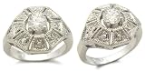 Gothic Antique Style Cubic Zirconia Ring