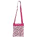 Womens Greek Key Crossbody Swingpack Bag (Fuchsia & White)
