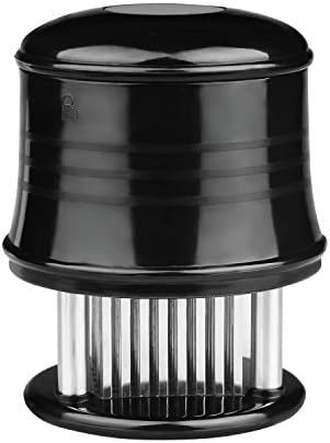 Stainless Steel Blades Meat Tenderizer with Cleaning Brush for fast cooking &amp; Time-saving, For Chicken, Steak, Beef, Turkey &amp; Pork, Black