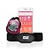 Pyle Fitness Smart Watch and Heart Rate Monitor; Bluetooth LE Heart Rate Sensor Works with Polar, ALA Coach, MotiFit and Strava Goal Tracking Apps For iPhone iPhone 6 & Android Phones (Pink)