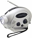 Kaito Hand Crank Rechargeable AM/FM Radio with 3-LED Flashlight, MS523