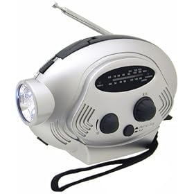 Click here to buy Kaito Hand Crank Rechargeable AM FM Radio with 3-LED Flashlight, MS523 by Kaito.