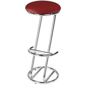 Click here to buy Milano Backless Bar Stool Non-swivel Red chrome by Home Decorators Collection.