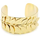 Privileged NYC Leaf Gold plated Cuff 1.25
