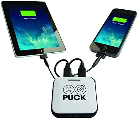 GO PUCK 5X Portable Battery Charger with Dual USB Ports for GoPro HERO, Apple iPhone 6 5S 5C 5 4S, iPad Air 2, Mini 3 plus Samsung Galaxy S6 S5 S4, External Power Pack, Wearable Power