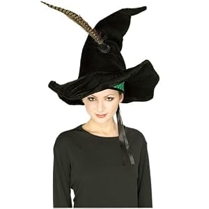 Harry Potter McGonagall's Black Hat with Feather