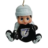 Pack of 2 NHL Tampa Bay Lightning Little Guy Hockey Player Christmas Ornaments