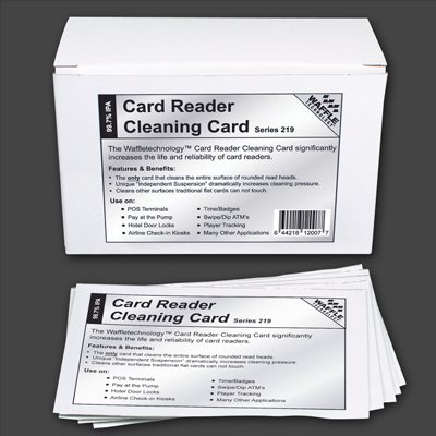 Waffletechnology Card Reader Cleaning Cards CR80 (40/Box)