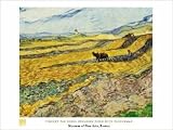 Enclosed Field with Ploughman by Vincent Van Gogh. ART PRINT . 31.50 inches width by 23.50 inches height. Highest Quality Art Poster Print