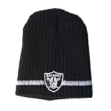 Urban Boundaries - Oakland Raiders Black Super Rib Knit Beanie