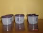 Tupperware Snack Cups Set of 6- Sheer & Blue