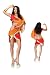 Sexy Middle Eastern Indian India Hindu Dancer Goddess Costume Outfit Dress Leg Avenue X-Small, Orange
