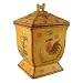 Rooster Cookie Jar Bamboo Sunflowers