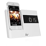 KitSound XDOCK2 Lightningコネクター搭載アラームクロックスピーカー (ホワイト) KSXDOCK2WH