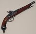 1825 Italian Percussion Dueling Flintlock Pistol - Wood and Metal Replica Gun with Antique Silver Tone Accents