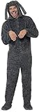 EAN 5020570000229 product image for Smiffy's Men's Fluffy Dog Costume All In One with Hood, Grey, Large | upcitemdb.com