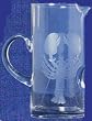 Individually Hand Etched Glass Lobster Cocktail Pitcher 8"H 48 oz