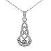 Sterling Silver Celtic Claddagh Neckalce