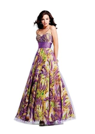 Teenage Clothing Stores : Faviana 6900, Strapless Print Ball Gown The Cheapest