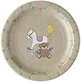 Ginger Ray Rock Rocking Horse & Teddy Vintage Paper Plates (8 Pack), Mixed