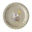 Ginger Ray Rock Rocking Horse &amp; Teddy Vintage Paper Plates (8 Pack), Mixed