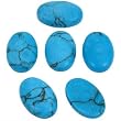 6 Matrix Turquoise Oval Cab Gemstone Cabochon 15x10mm