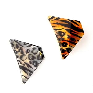 Safari Animal Print Hair Claw Clip Set of 2 For Women