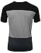 Doublju men 100%cotton three-tier color block shortsleeve crew neck tee