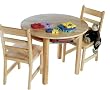 Lipper International Child's Round Table & 2 Chairs, Natural