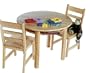 Lipper International Child's Round Table & 2 Chairs, Natural