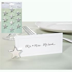 Silver Star Place Card Holders (10 count) by Darice